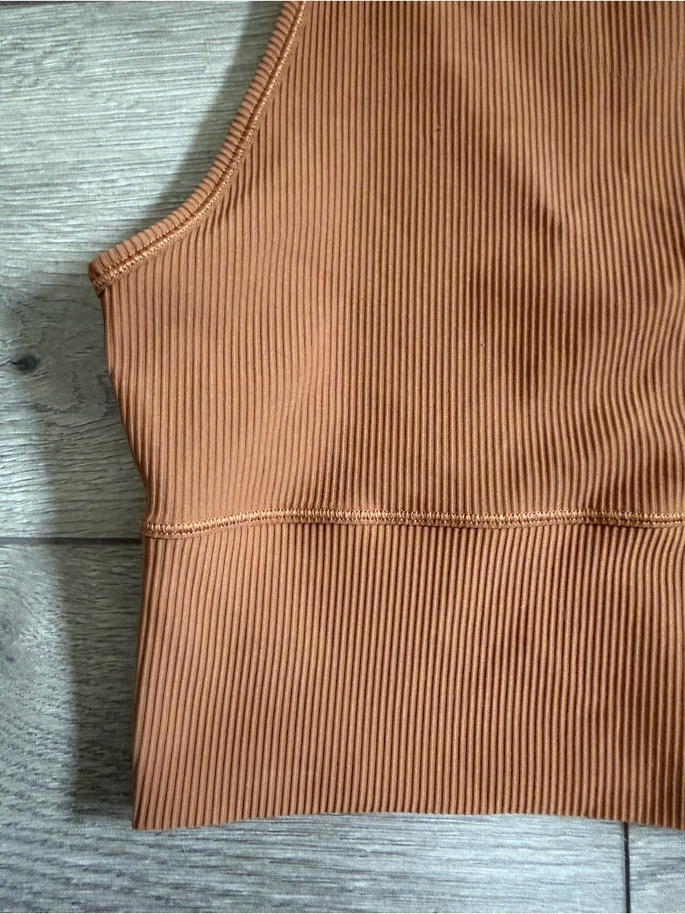 LULULEMON Ribbed Ribbed Power Pivot Top Copper Brown Size 4 - Picture 4 of 6
